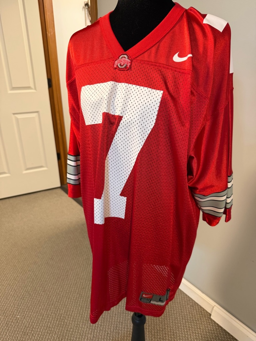 Nike Ohio State Buckeyes #7 Football Jersey Men’s Large Red NCAA